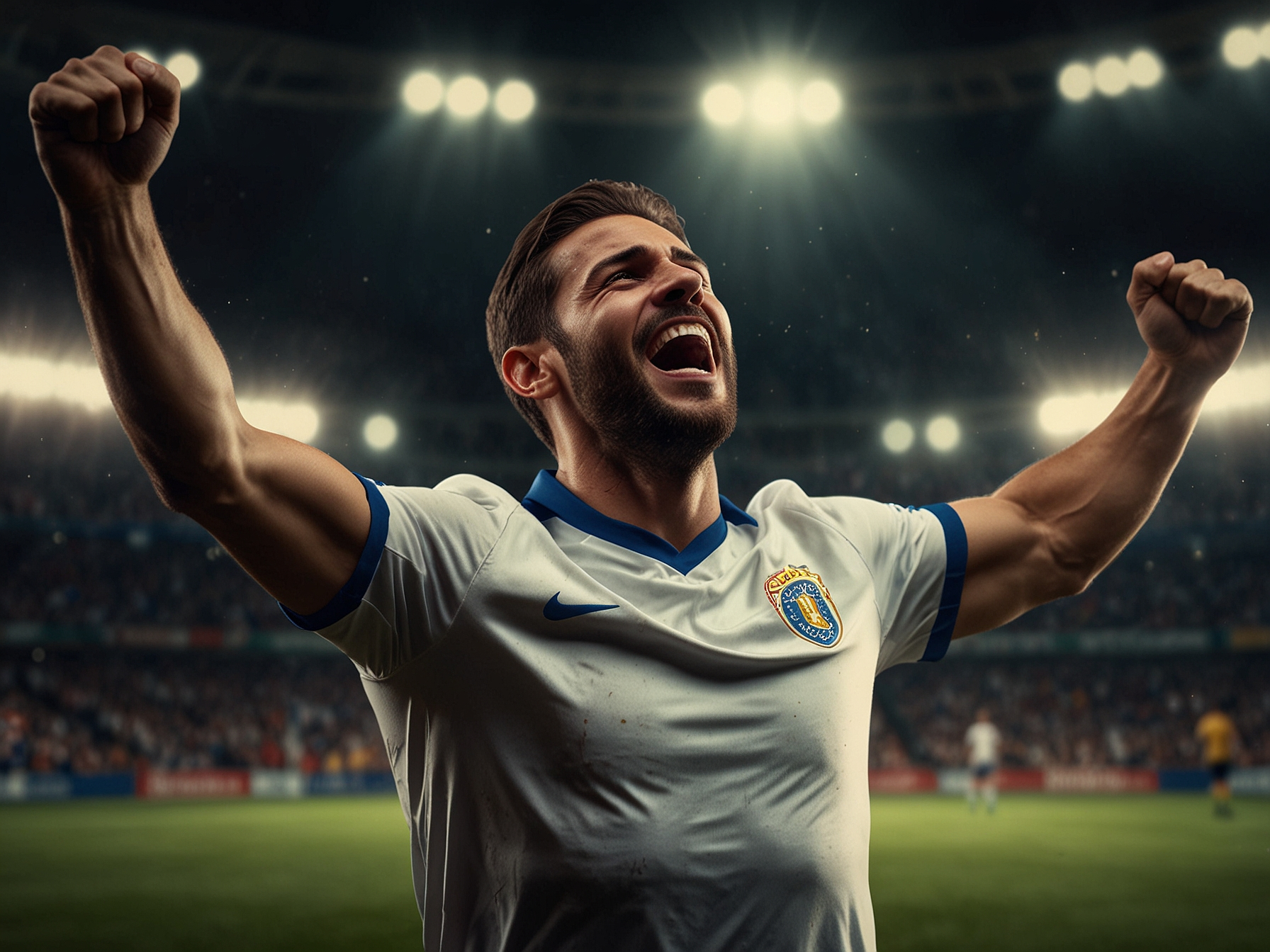 Professional athlete celebrating a victory