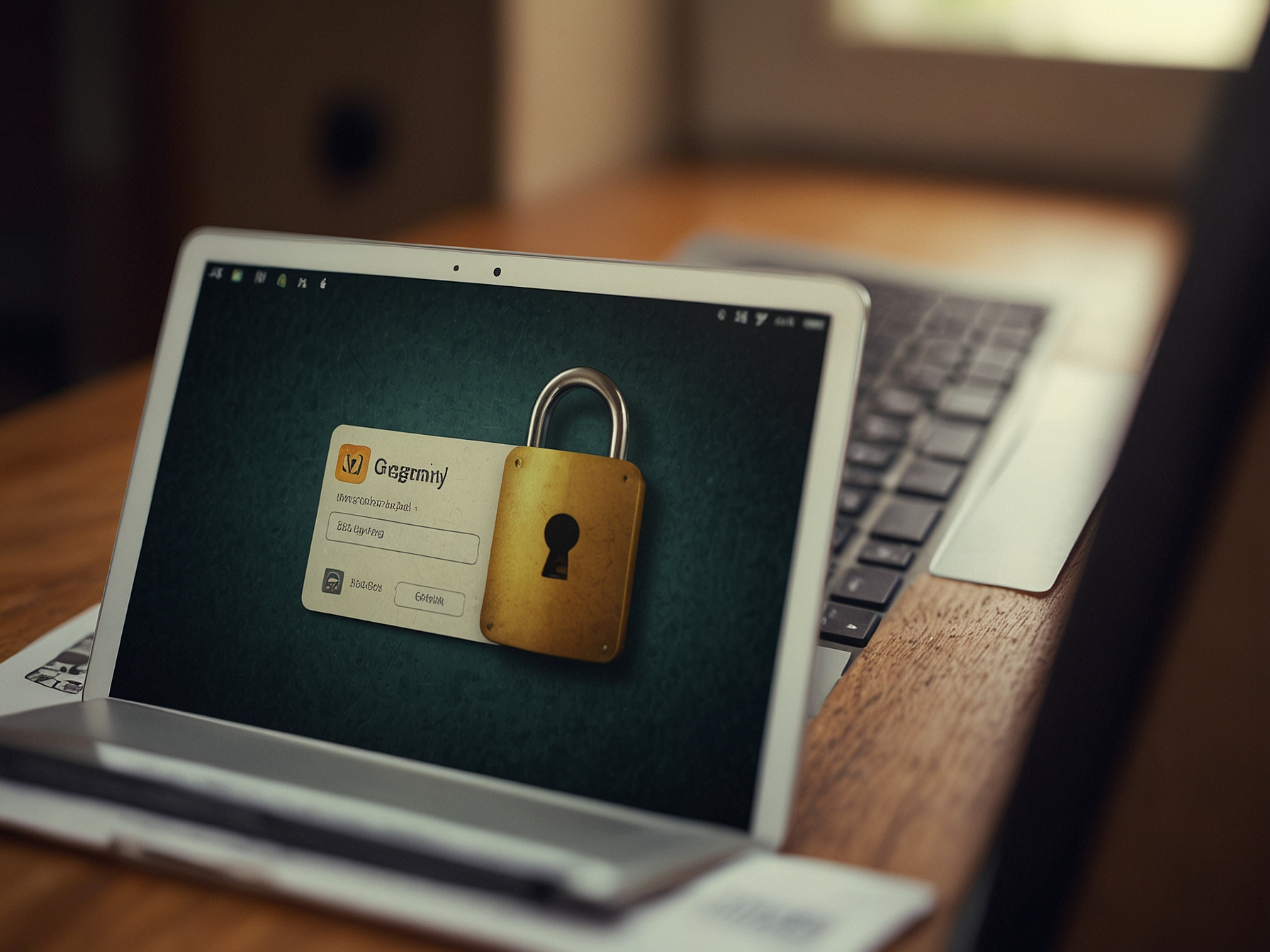 Person logging into account from a laptop